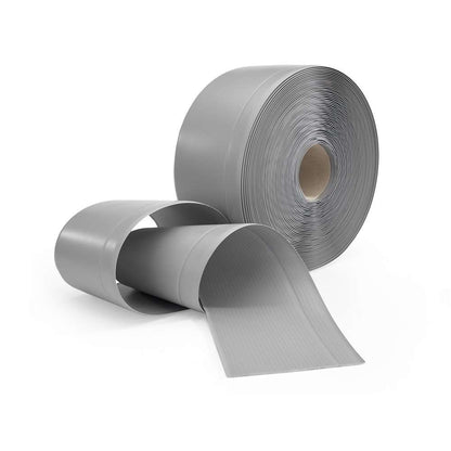 Roll of gray tape on a white background