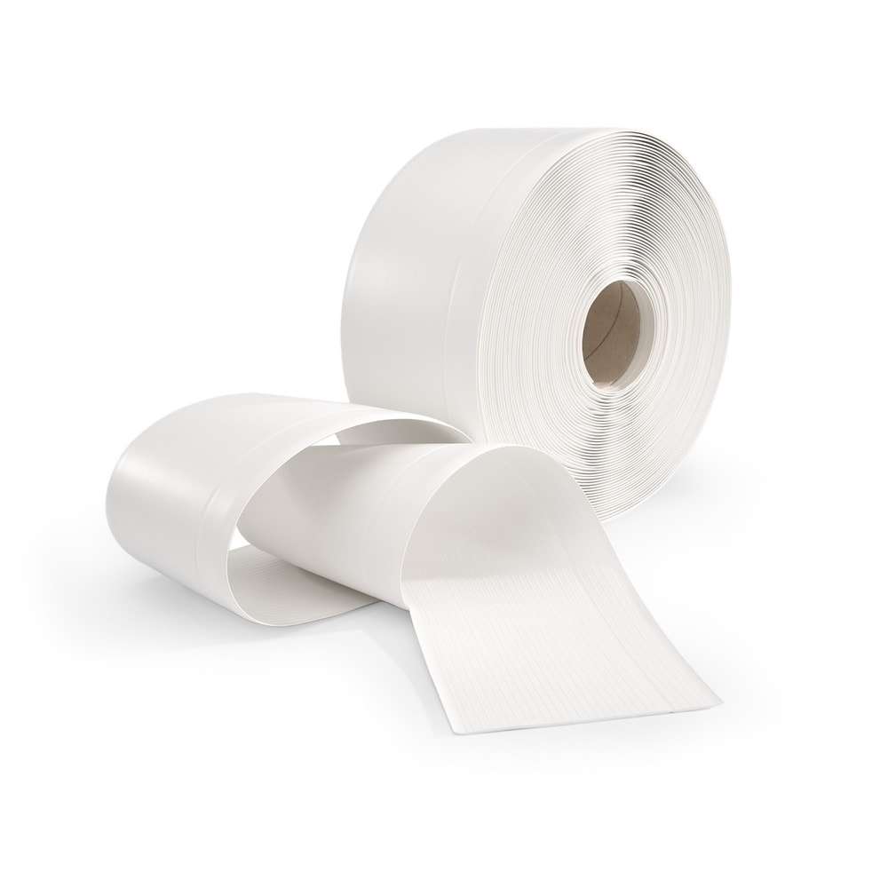 Roll of white tape on a white background