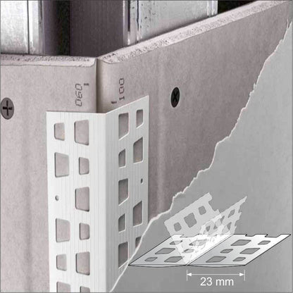 10 X 23x23 Pvc Universal Render Corner Bead 2.5m